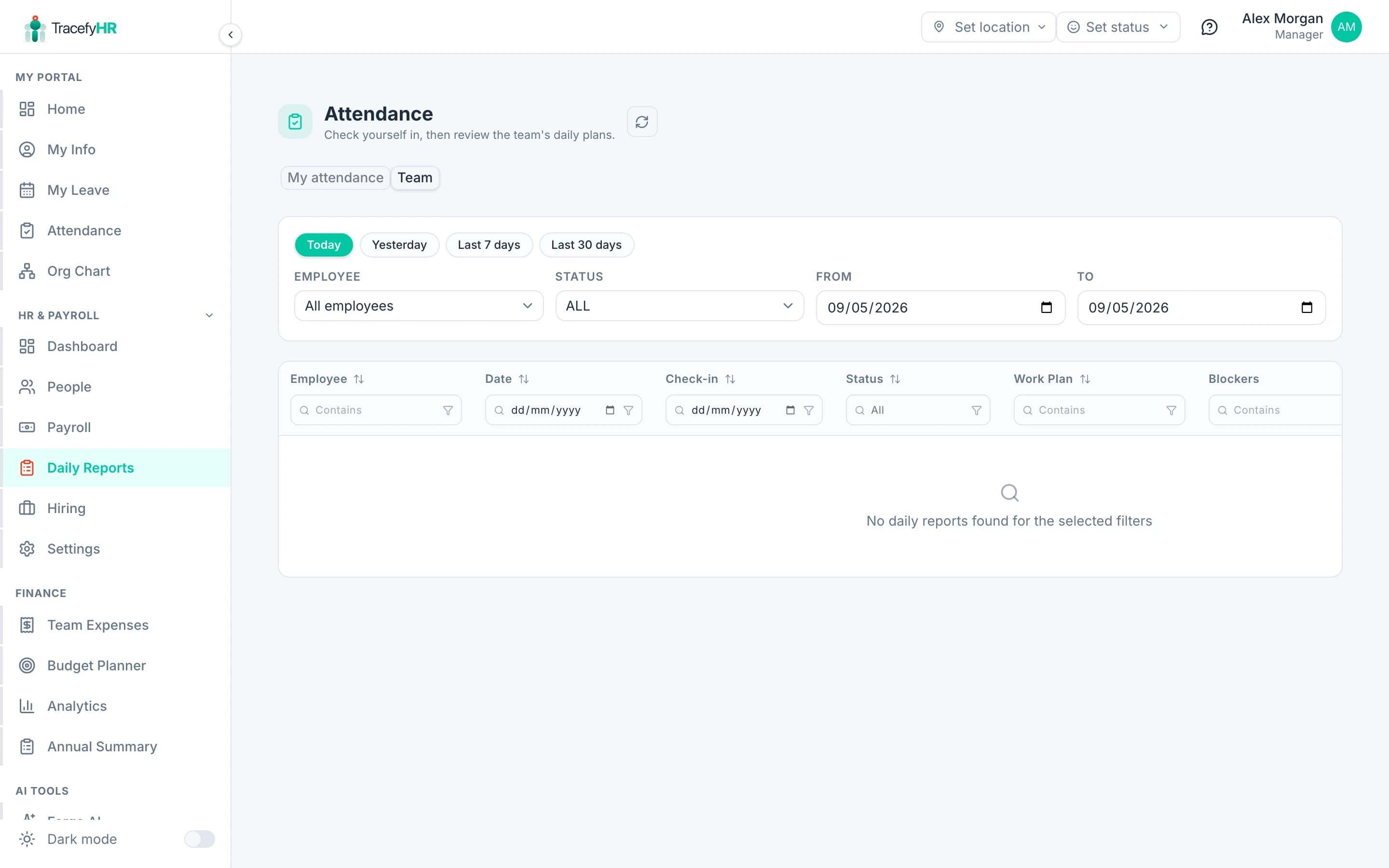 Attendance Tracking screenshot