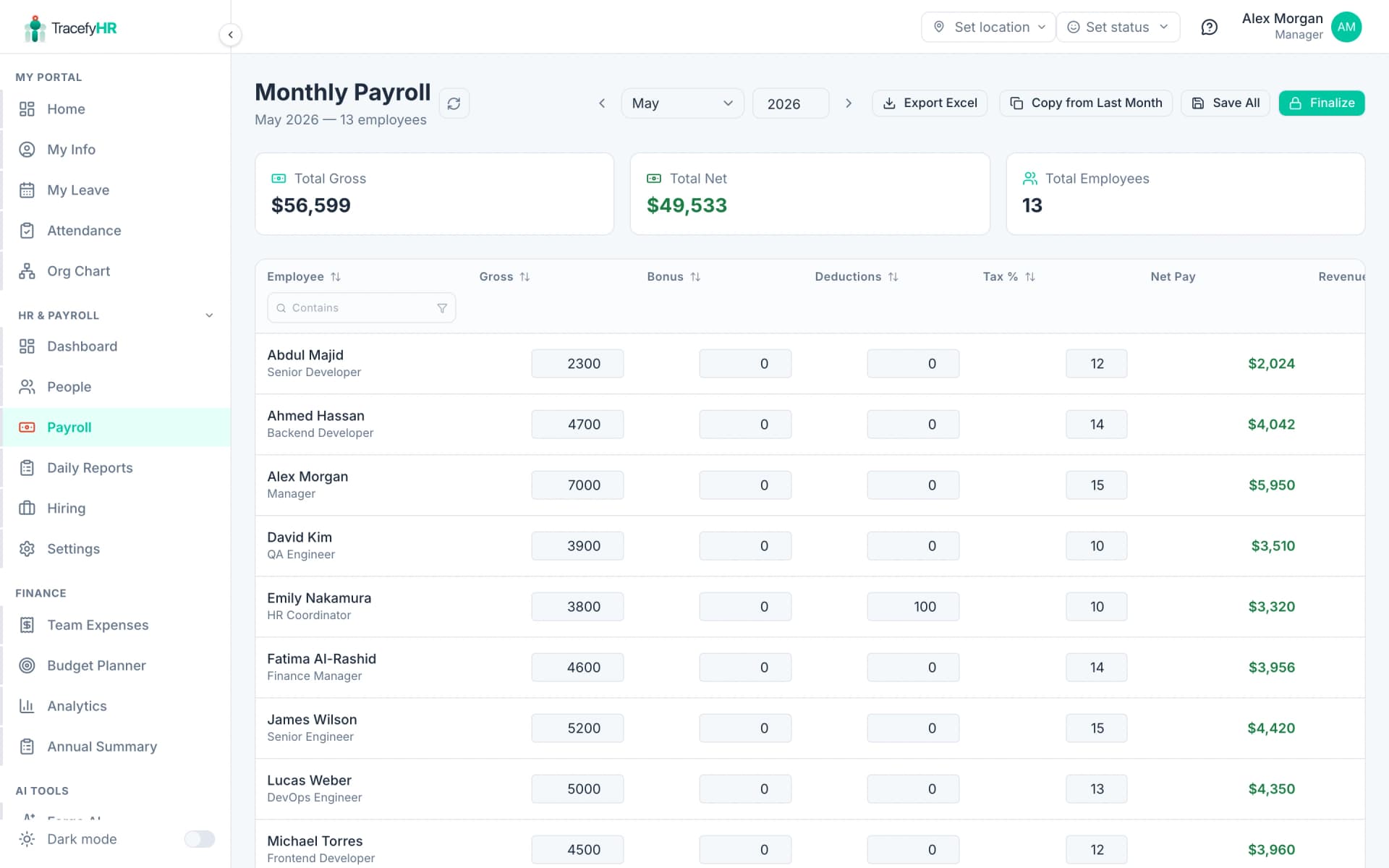 Payroll Processing